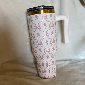 Hydrapeak Floral With Pink Bows Large Travel Mug